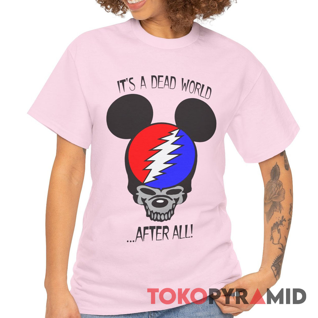 90s Grateful Dead Mickey Mouse It's a Dead World After All Rare T Shirt 90s Grateful Dead Mickey Mouse It's a Dead World After All Rare T Shirt