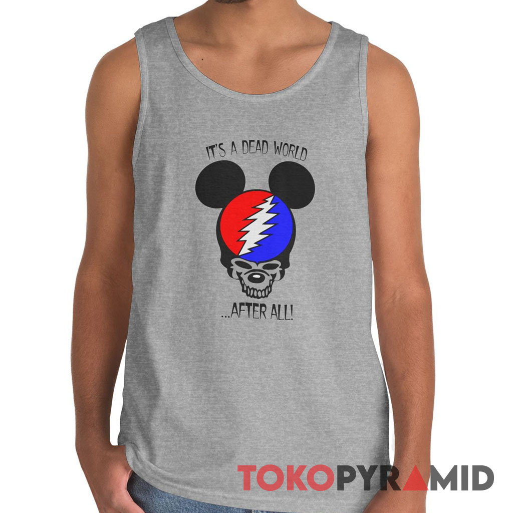 90s Grateful Dead Mickey Mouse It's a Dead World After All Rare Tank Top 90s Grateful Dead Mickey Mouse It's a Dead World After All Rare Tank Top