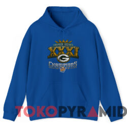 90's Green Bay Packers Big Center Super Bowl XXXI T-Shirt 3 90's Green Bay Packers Big Center Super Bowl Xxxi T shirt Blue Hoodie