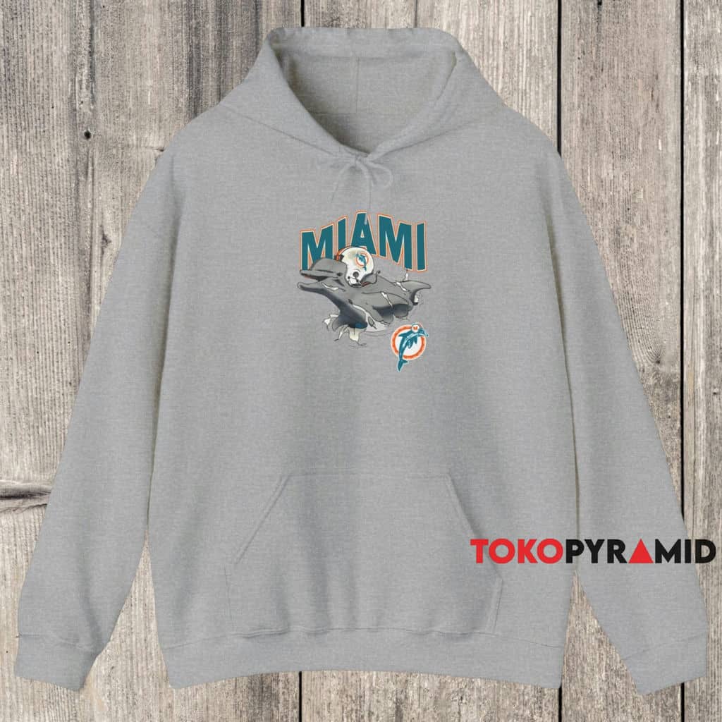90s Miami Dolphins Break Through Shirt Grey Hoodie 90s Miami Dolphins Break Through Shirt Grey Hoodie