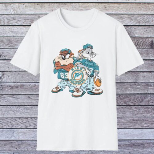 90s Miami Dolphins Looney Tunes Shirt White T shirt