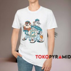 90s Miami Dolphins Looney Tunes Shirt White T shirt