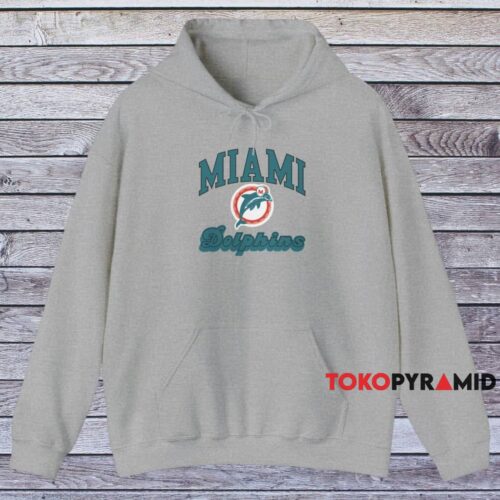 90s Miami Dolphins Nfl Football Classic Shirt Grey Hoodie