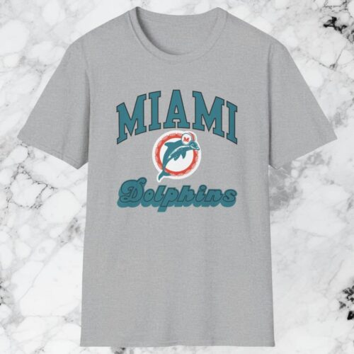90s Miami Dolphins Nfl Football Classic Shirt Grey T shirt