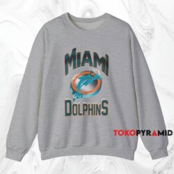 90s Miami Dolphins Old Logo Shirt Grey Sweatshirt