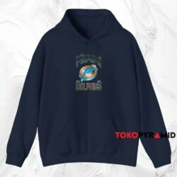 90s Miami Dolphins Old Logo Shirt Navy Hoodie