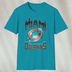 90s Miami Dolphins Old Logo Shirt Tropical Blue T shirt
