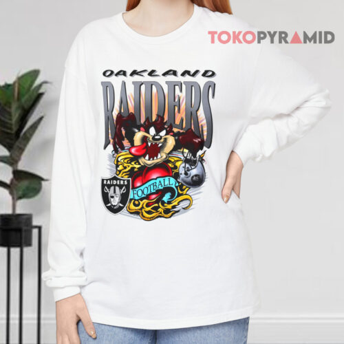 90s Oakland Raiders Taz Looney Tunes Nfl Long sleeved 90s Oakland Raiders Taz Looney Tunes Nfl Long sleeved