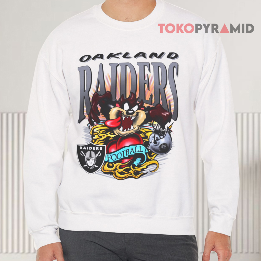 90s Oakland Raiders Taz Looney Tunes Nfl Sweatshirt 90s Oakland Raiders Taz Looney Tunes Nfl Sweatshirt