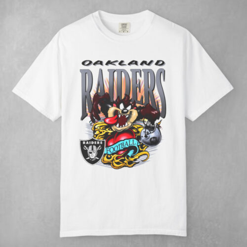 90s Oakland Raiders Taz Looney Tunes Nfl T shirt 90s Oakland Raiders Taz Looney Tunes Nfl T shirt