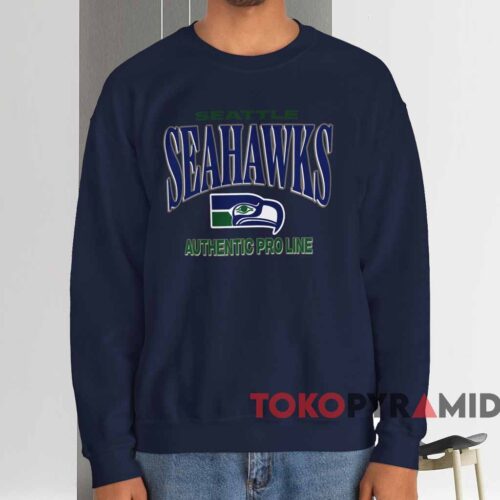 90s Seattle Seahawks Authentic Pro Line Shirt Navy Sweatshirt