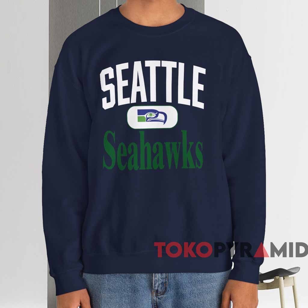 90s Seattle Seahawks Logo Football Shirt Navy Sweatshirt 90s Seattle Seahawks Logo Football Shirt Navy Sweatshirt