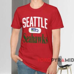 90s Seattle Seahawks Logo Football Shirt Red T shirt