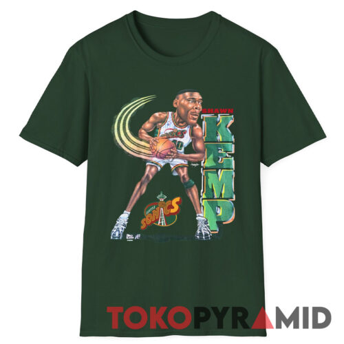 90s Seattle Supersonics Shawn Kemp Caricature Shirt