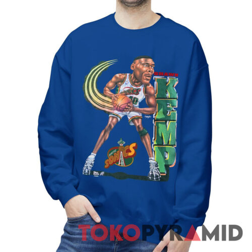 90s Seattle Supersonics Shawn Kemp Caricature Sweatshirt