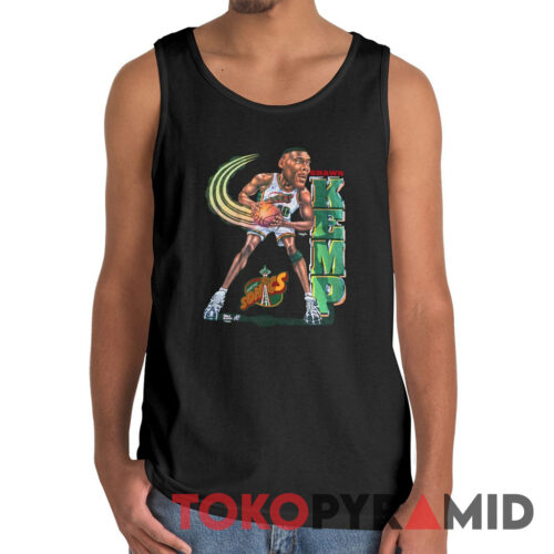 90s Seattle Supersonics Shawn Kemp Caricature Tank Top