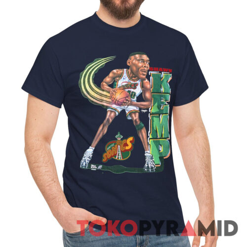 90s Seattle Supersonics Shawn Kemp Caricature Tee