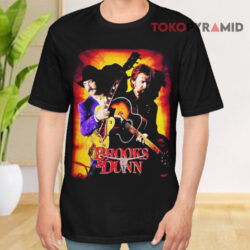 90s Vintage 1997 Tour Of America Brooks And Dunn Black T shirt