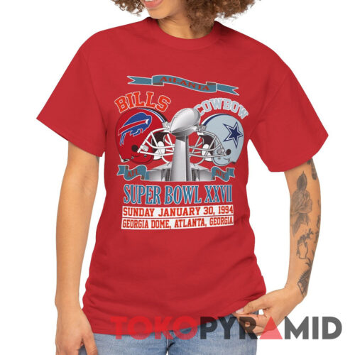 90s Vintage AFL NFC Dallas Cowboys Buffalo Bills 1994 Super Bowl XXVIII Georgia Dome Atlanta Rare Shirt 90s Vintage AFL NFC Dallas Cowboys Buffalo Bills 1994 Super Bowl XXVIII Georgia Dome Atlanta Rare Shirt