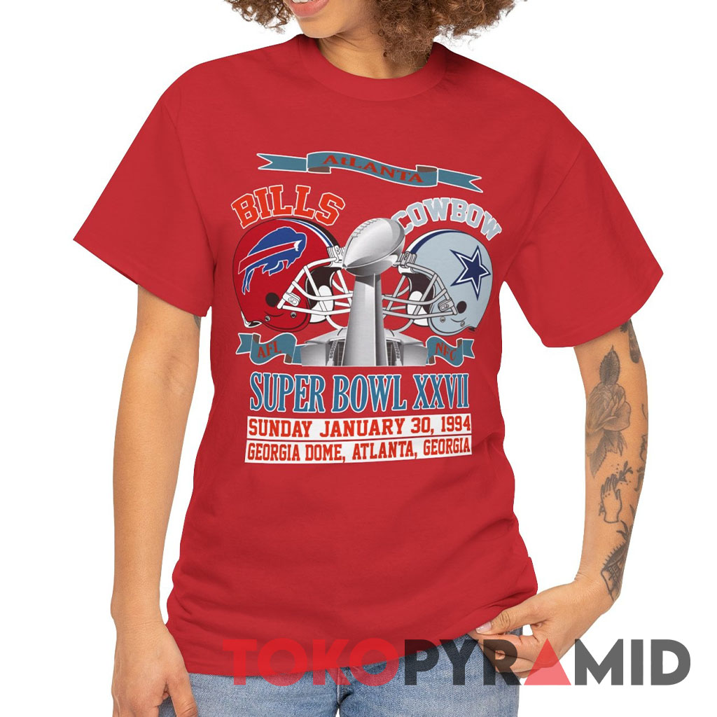 90s Vintage AFL NFC Dallas Cowboys Buffalo Bills 1994 Super Bowl XXVIII Georgia Dome Atlanta Rare Shirt 90s Vintage AFL NFC Dallas Cowboys Buffalo Bills 1994 Super Bowl XXVIII Georgia Dome Atlanta Rare Shirt