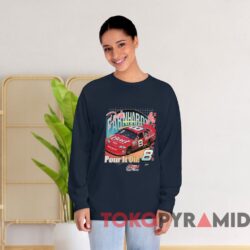 90s Vintage Dale Earnhardt Jr. 8 T shirt Budweiser Nascar Navy Long sleeved