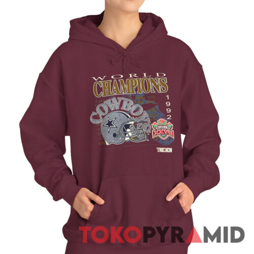 90s Vintage Dallas Cowboys 1992 Super Bowl World Champions XXVII Rare Hoodie 90s Vintage Dallas Cowboys 1992 Super Bowl World Champions XXVII Rare Hoodie