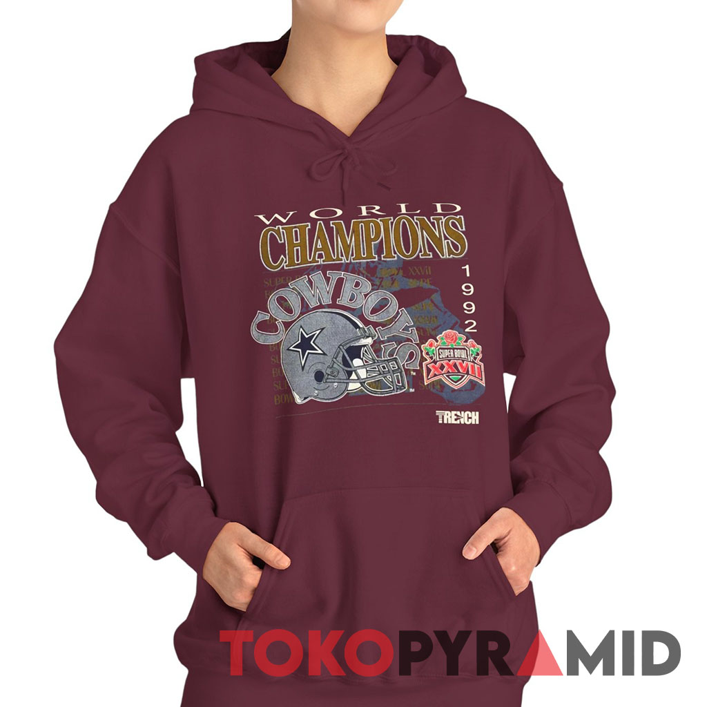 90s Vintage Dallas Cowboys 1992 Super Bowl World Champions XXVII Rare Hoodie 90s Vintage Dallas Cowboys 1992 Super Bowl World Champions XXVII Rare Hoodie