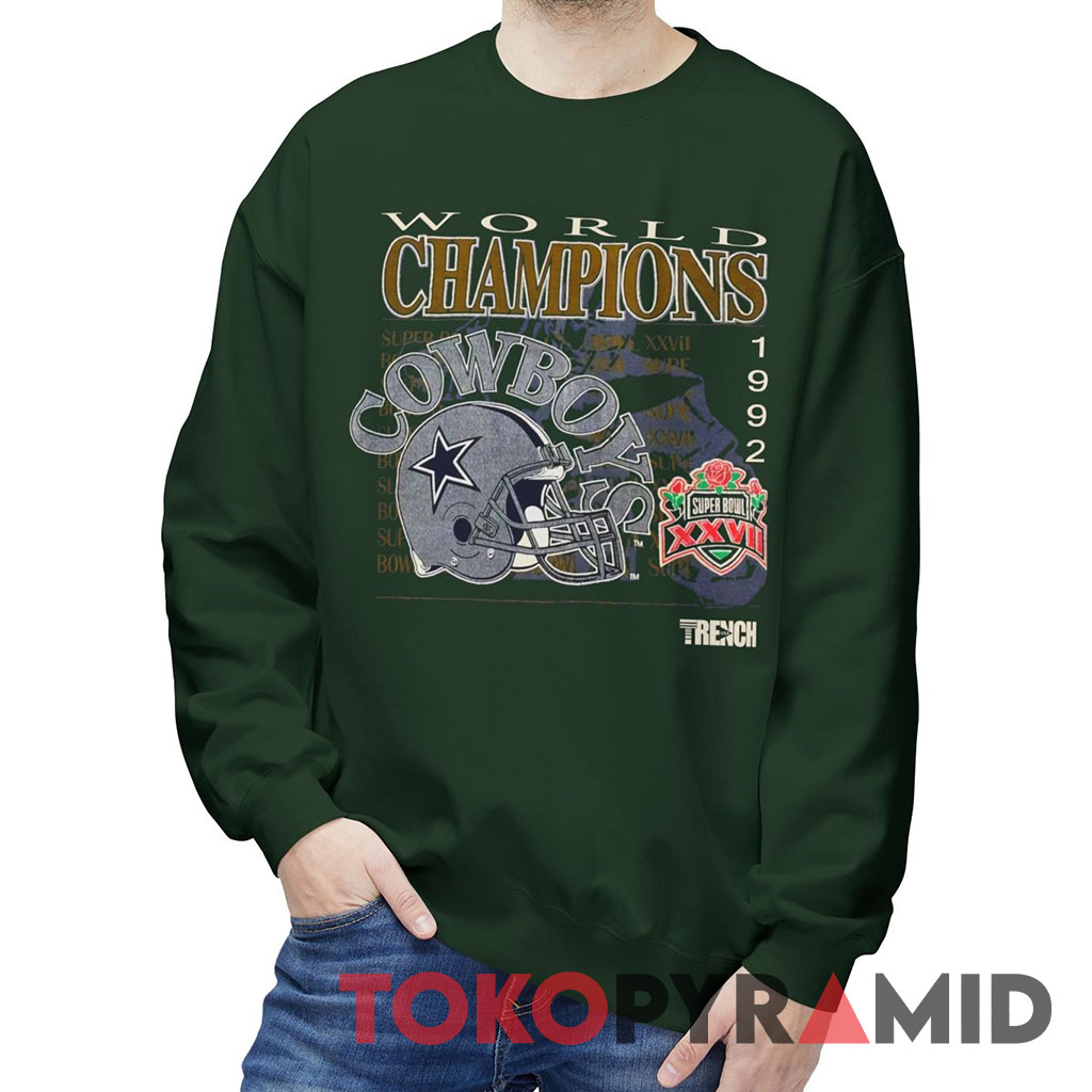 90s Vintage Dallas Cowboys 1992 Super Bowl World Champions XXVII Rare Sweatshirt 90s Vintage Dallas Cowboys 1992 Super Bowl World Champions XXVII Rare Sweatshirt