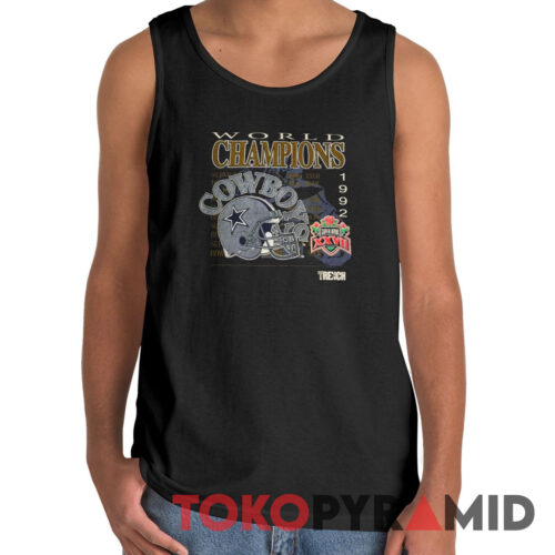 90s Vintage Dallas Cowboys 1992 Super Bowl World Champions XXVII Rare Tank Top 90s Vintage Dallas Cowboys 1992 Super Bowl World Champions XXVII Rare Tank Top