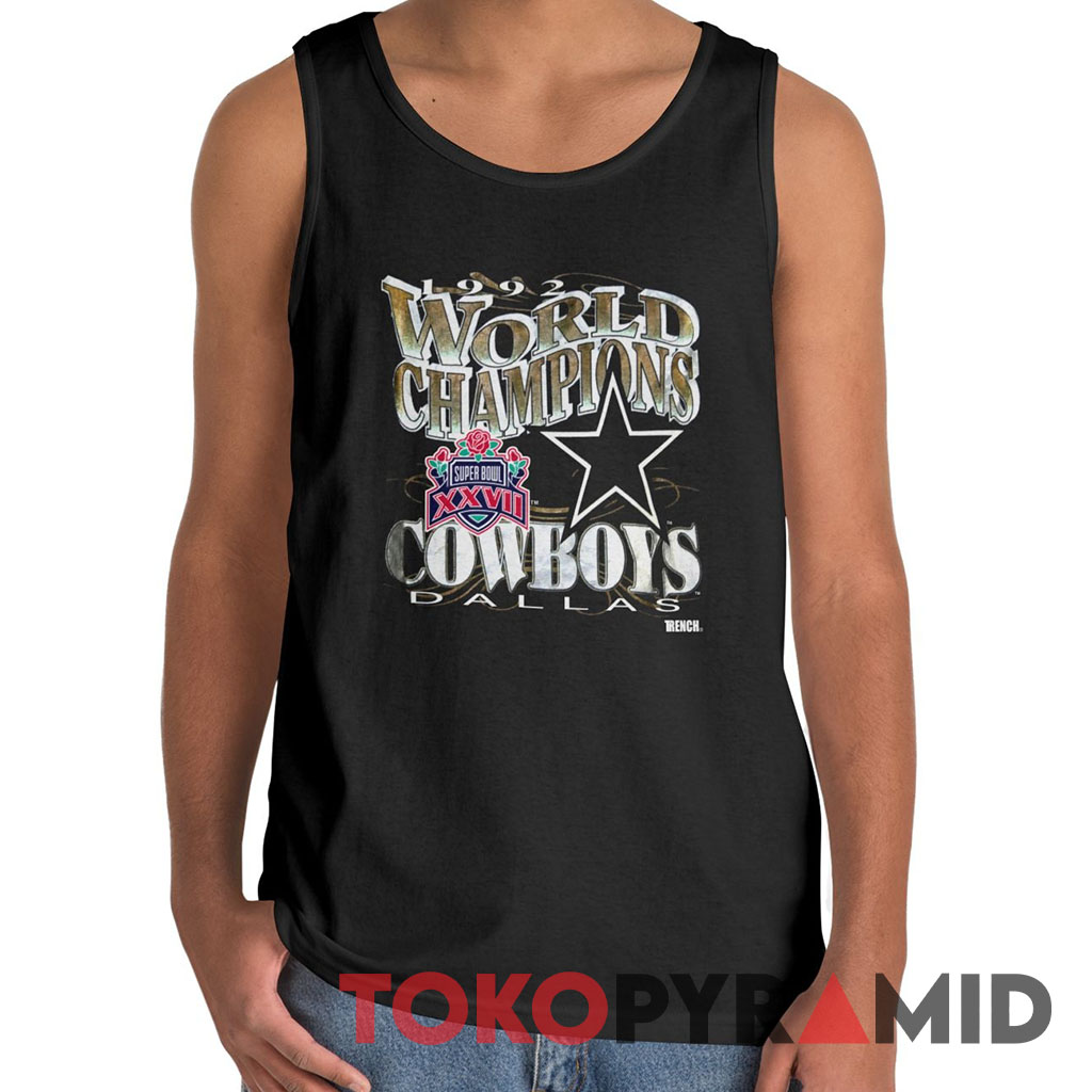 90s Vintage Dallas Cowboys 1992 Super Bowl XXVII World Champions Retro Style Rare Tank Top 90s Vintage Dallas Cowboys 1992 Super Bowl XXVII World Champions Retro Style Rare Tank Top