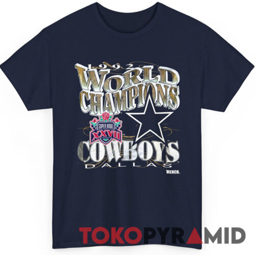 90s Vintage Dallas Cowboys 1992 Super Bowl XXVII World Champions Retro Style Rare Tee 90s Vintage Dallas Cowboys 1992 Super Bowl XXVII World Champions Retro Style Rare Tee
