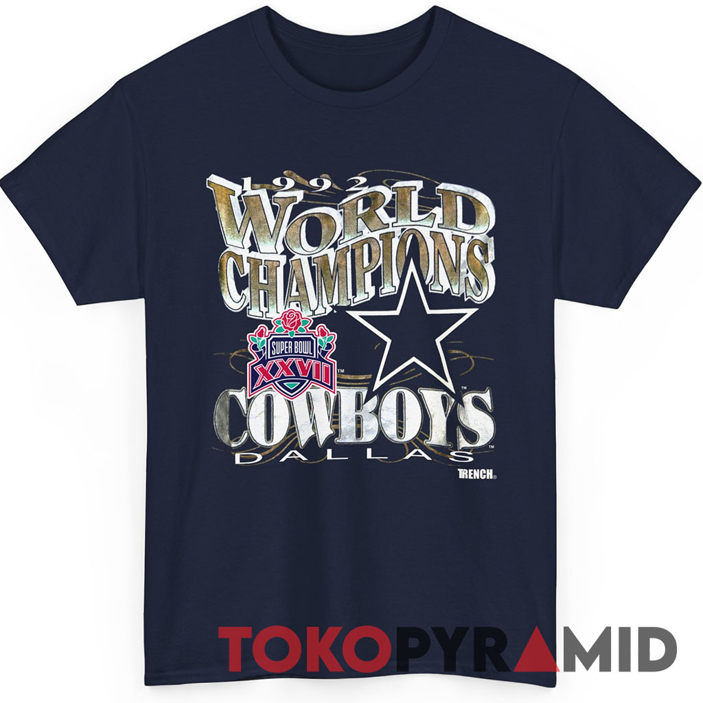 90s Vintage Dallas Cowboys 1992 Super Bowl XXVII World Champions Retro Style Rare Tee 90s Vintage Dallas Cowboys 1992 Super Bowl XXVII World Champions Retro Style Rare Tee