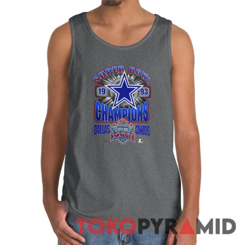 90s Vintage Dallas Cowboys 1993 Super Bowl XXVII Big Logo Rare Tank Top