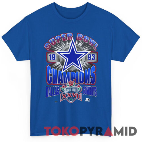 90s Vintage Dallas Cowboys 1993 Super Bowl XXVII Big Logo Rare Tee