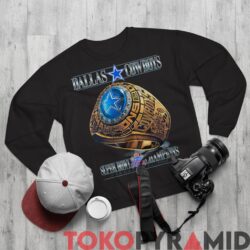 90s Vintage Dallas Cowboys 1993 Super Bowl XXVII Ring Champions Rare Black Long Sleeve 2