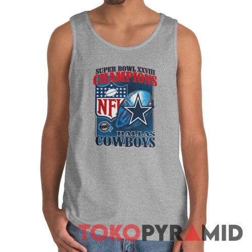 90s Vintage Dallas Cowboys 1994 Super Bowl XXVIII Champions NFL Tank Top