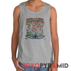 90s Vintage Dallas Cowboys Caricature 1996 Super Bowl XXX Champions Rare Tank Top