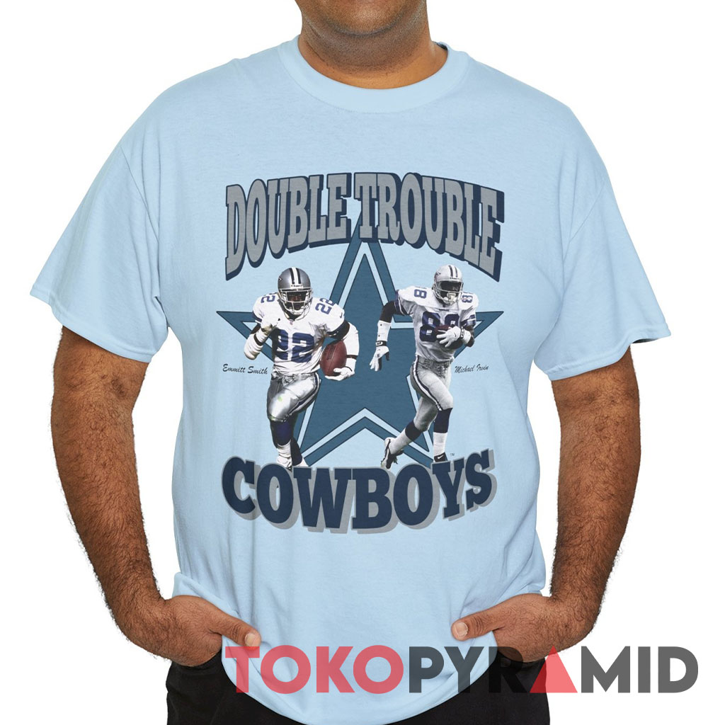 90s Vintage Dallas Cowboys Emmitt Smith Michael Irvin 1992 Double Trouble Rare Shirt 90s Vintage Dallas Cowboys Emmitt Smith Michael Irvin 1992 Double Trouble Rare Shirt