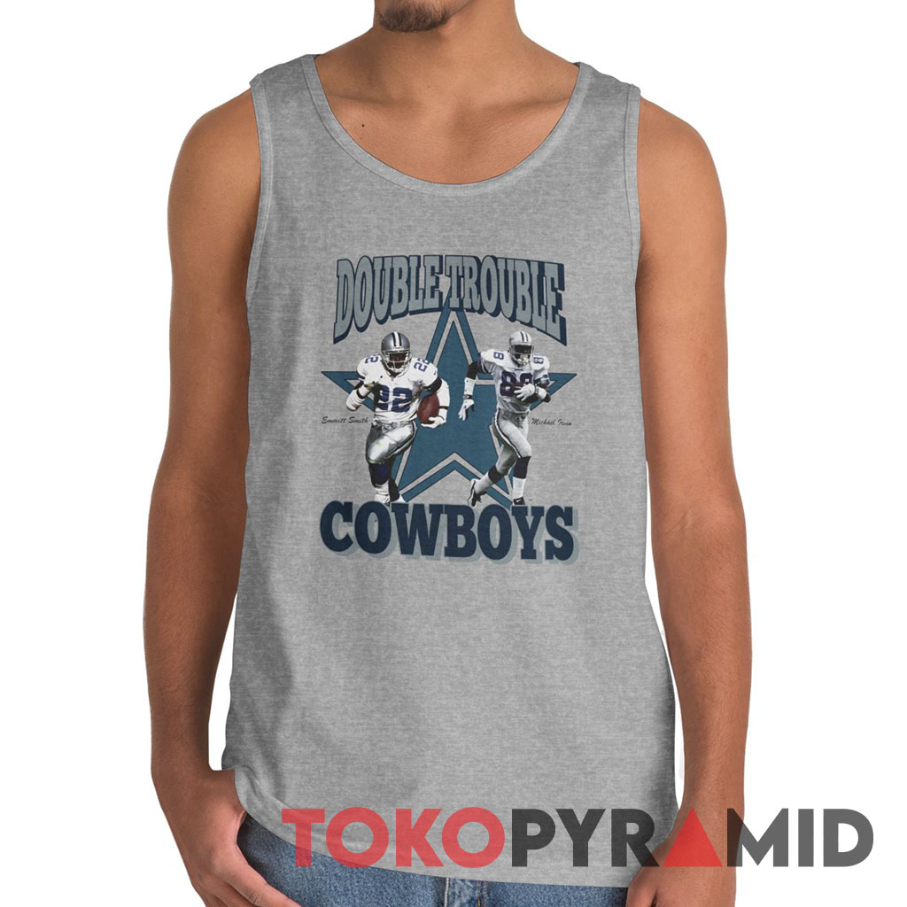 90s Vintage Dallas Cowboys Emmitt Smith Michael Irvin 1992 Double Trouble Rare Tank Top 90s Vintage Dallas Cowboys Emmitt Smith Michael Irvin 1992 Double Trouble Rare Tank Top