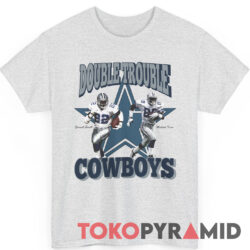 90s Vintage Dallas Cowboys Emmitt Smith Michael Irvin 1992 Double Trouble Rare Tee