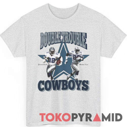 90s Vintage Dallas Cowboys Emmitt Smith Michael Irvin 1992 Double Trouble Rare Tee 90s Vintage Dallas Cowboys Emmitt Smith Michael Irvin 1992 Double Trouble Rare Tee