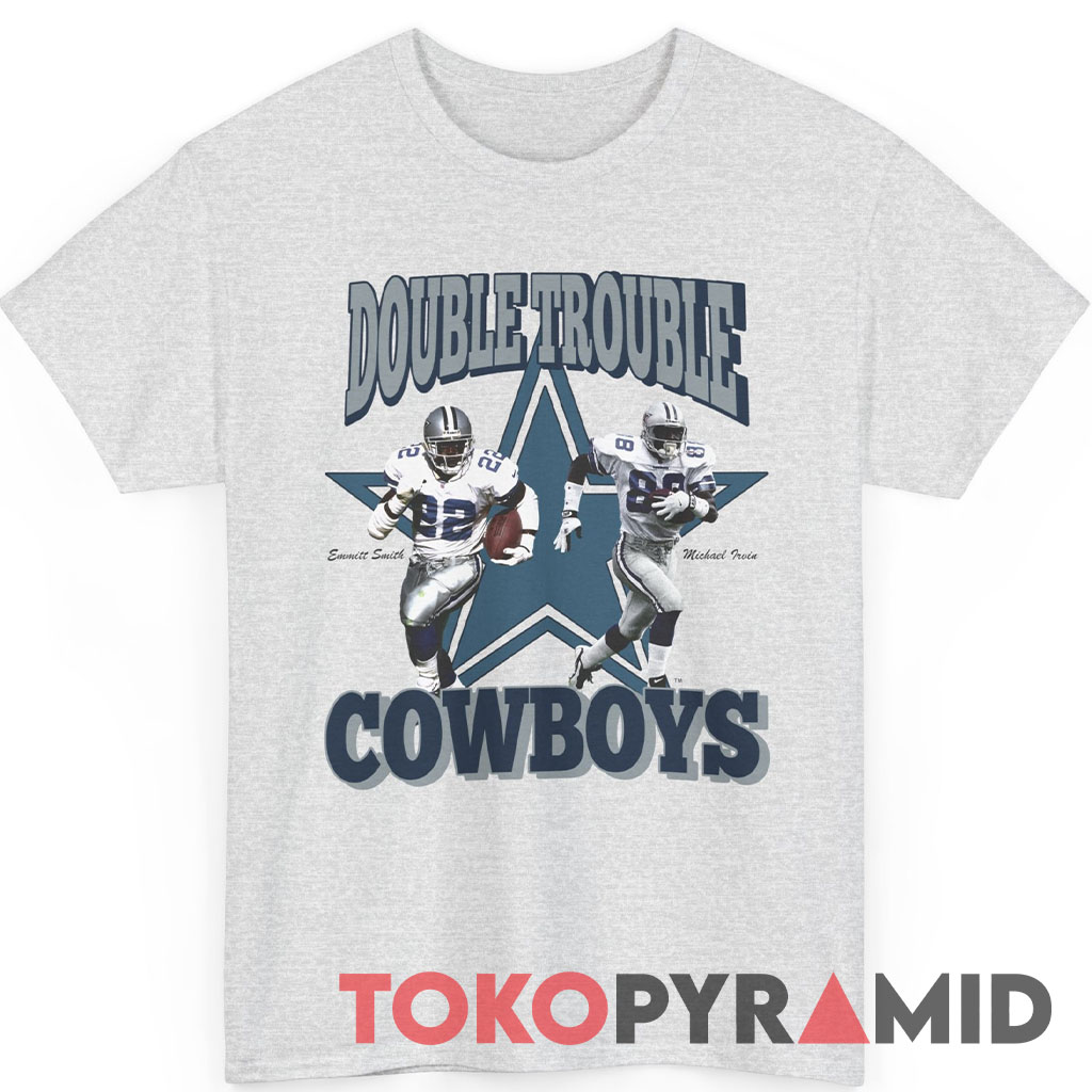 90s Vintage Dallas Cowboys Emmitt Smith Michael Irvin 1992 Double Trouble Rare Tee 90s Vintage Dallas Cowboys Emmitt Smith Michael Irvin 1992 Double Trouble Rare Tee