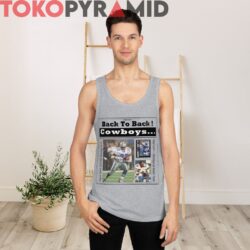 Dallas Cowboys Emmitt Smith Super Bowl XXVIII Champions 1994 Tee 3 90s Vintage Dallas Cowboys Emmitt Smith Super Bowl XXVIII Champions 1994 Back To Back American Number 1 Running Back Rare Grey Tank Top