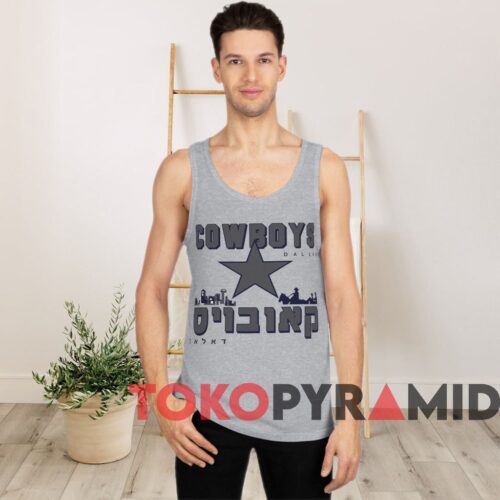 90s Vintage Dallas Cowboys Israeli NFL Grey Tank Top 90s Vintage Dallas Cowboys Israeli NFL Grey Tank Top