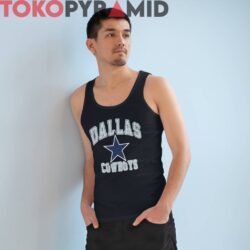 90s Vintage Dallas Cowboys Logo Star Unique Black Tank Top