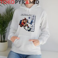 90s Vintage Dallas Cowboys Looney Tunes Taz 1997 Rare Grey Hoodie