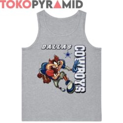 90s Vintage Dallas Cowboys Looney Tunes Taz 1997 Rare Tee 4 90s Vintage Dallas Cowboys Looney Tunes Taz 1997 Rare Grey Tank Top