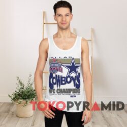 Dallas Cowboys Super Bowl XXVII 1993 Pasadena Rose Bowl T-shirt 3 90s Vintage Dallas Cowboys Super Bowl XXVII 1993 Pasadena Rose Bowl NFC Champions White Tank Top