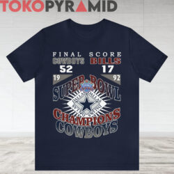 90s Vintage Dallas Cowboys Vs Buffalo Bills Super Bowl XXVII Champions 1992 T shirt