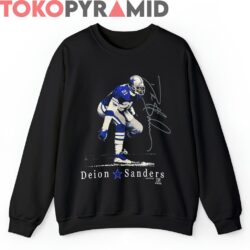 90s Vintage Deion Sanders Dallas Cowboys 1995 Rare Black Long Sleeve
